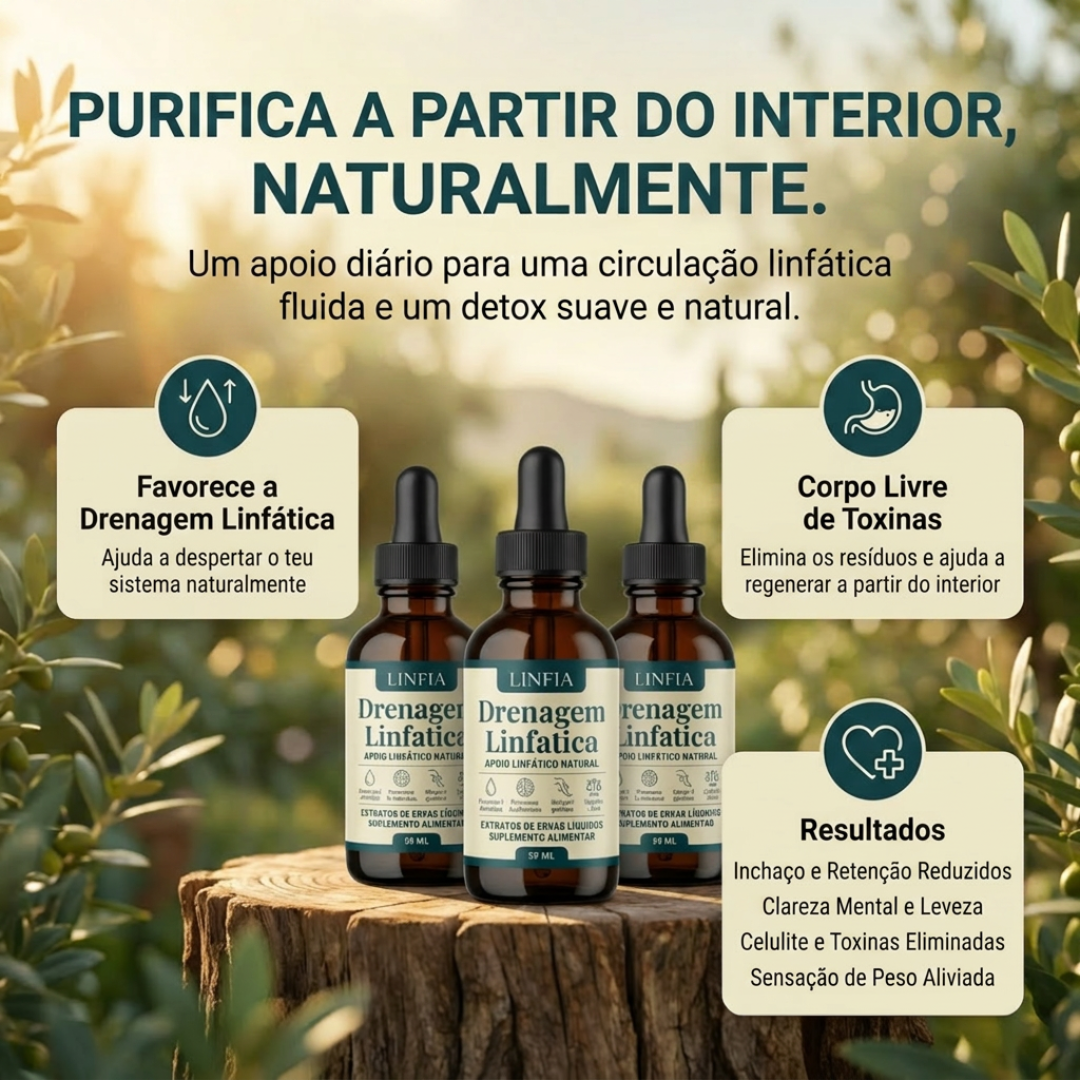 Gotas de bem-estar para drenagem linfática