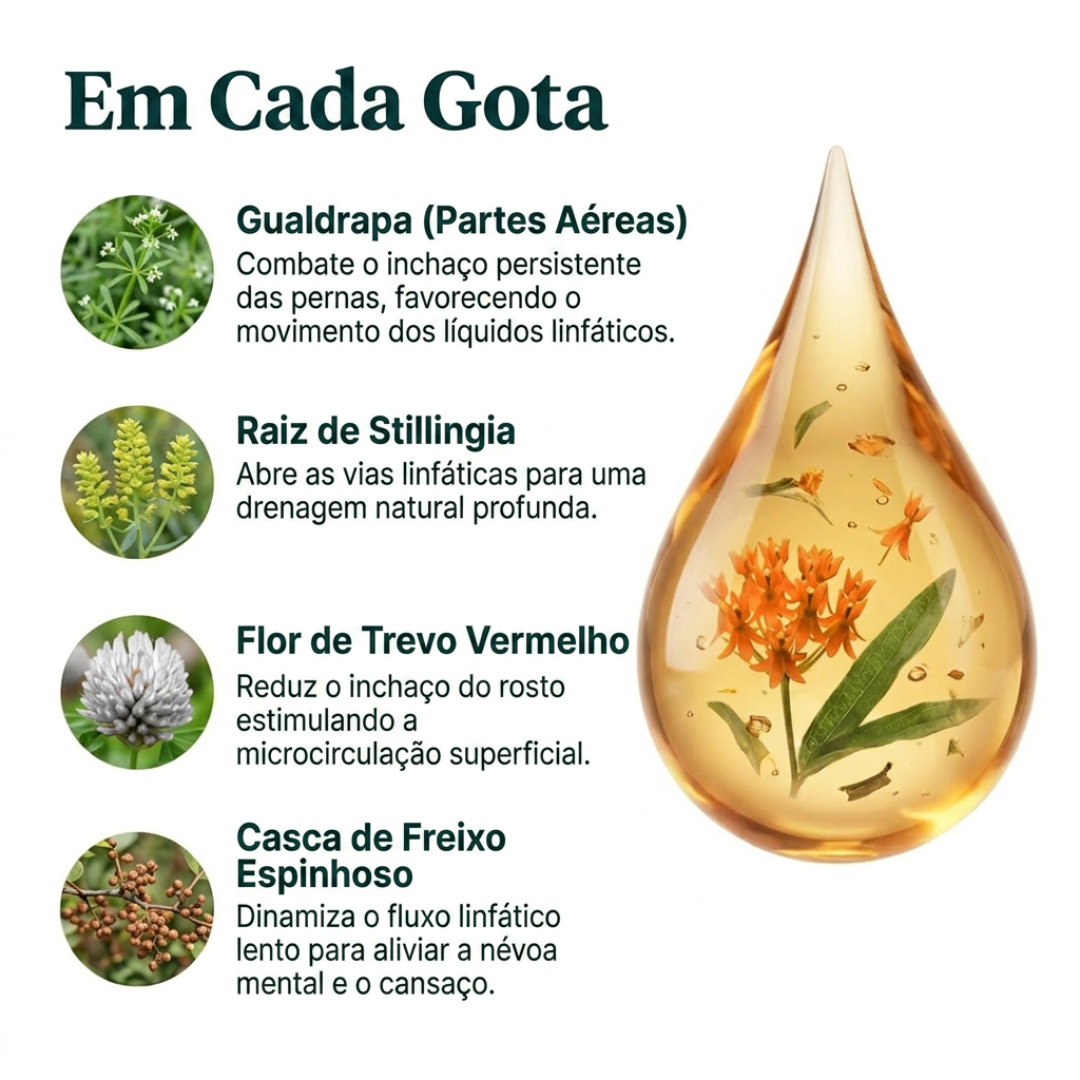 Gotas de bem-estar para drenagem linfática